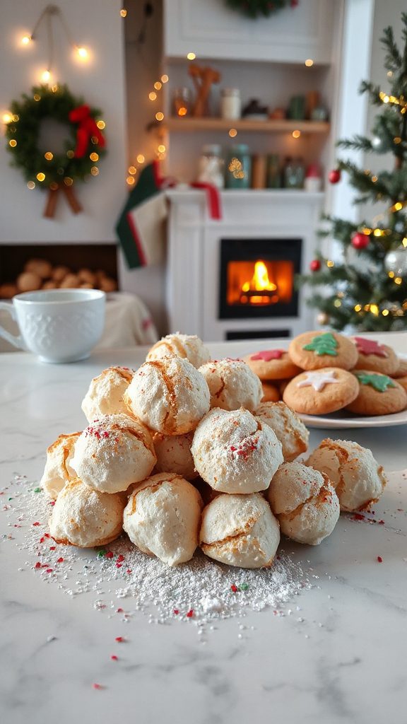 festive coconut macaroon cookies