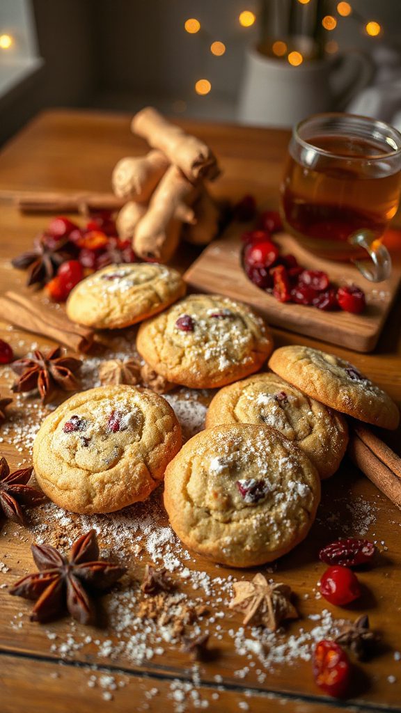 festive cranberry ginger cookies