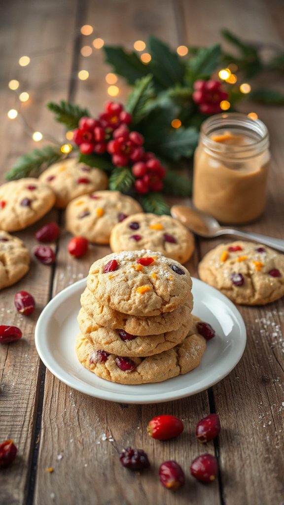 festive cranberry orange cookies
