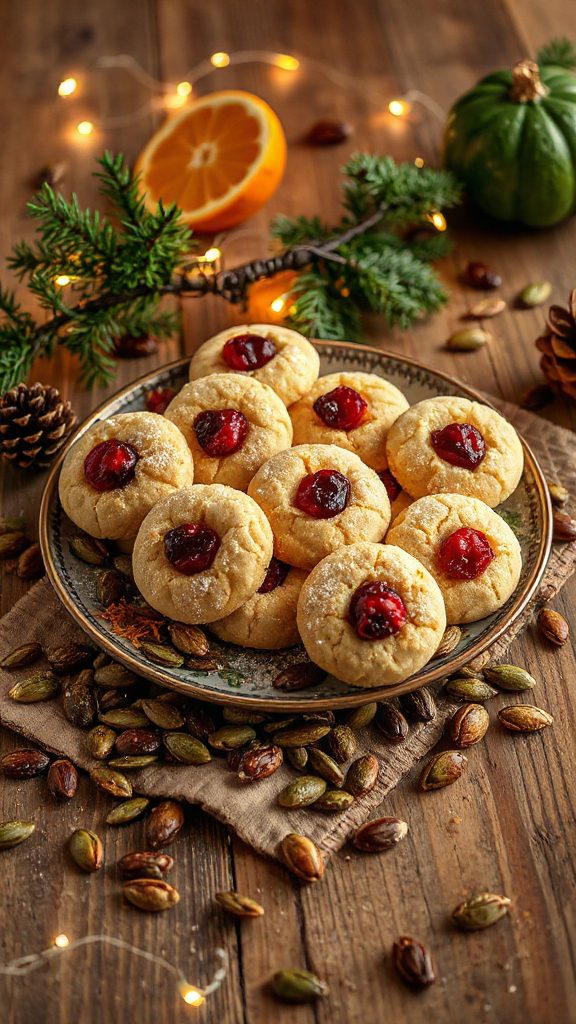 festive cranberry orange cookies