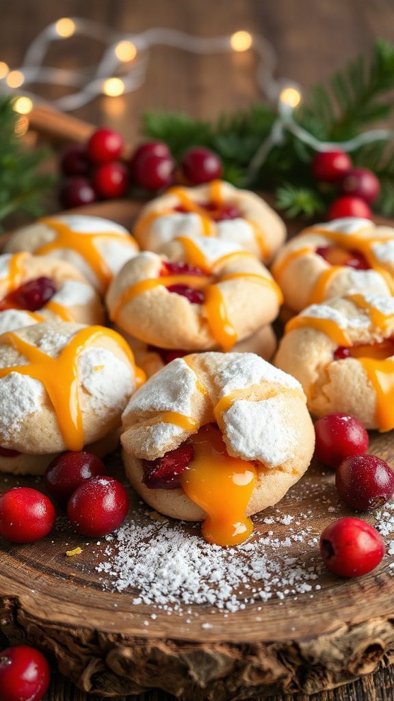 festive cranberry orange cookies