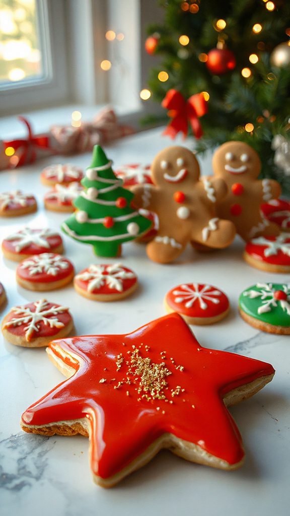 festive decorated sugar cookies
