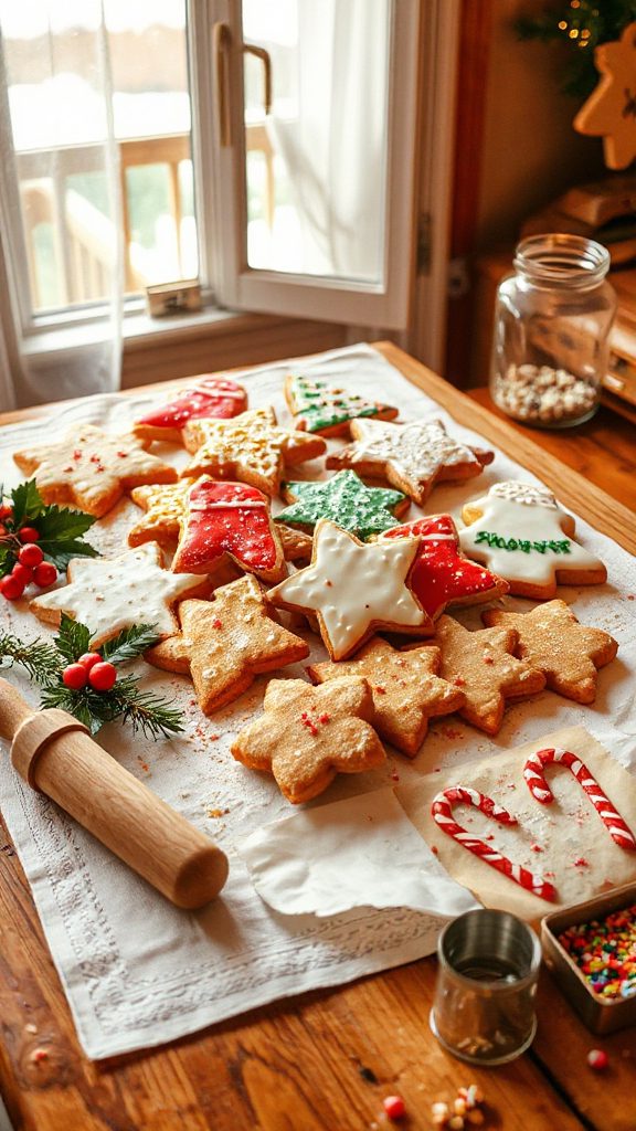festive decorated sugar cookies