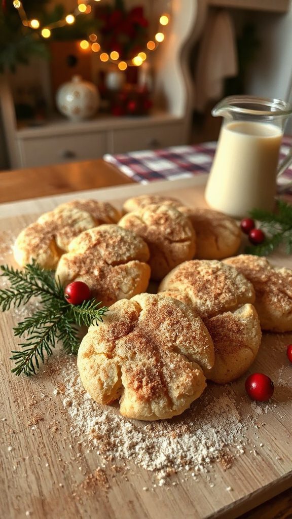 festive eggnog flavored cookies