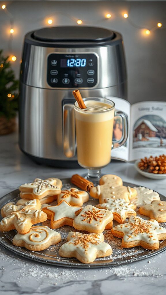 festive eggnog flavored sugar cookies