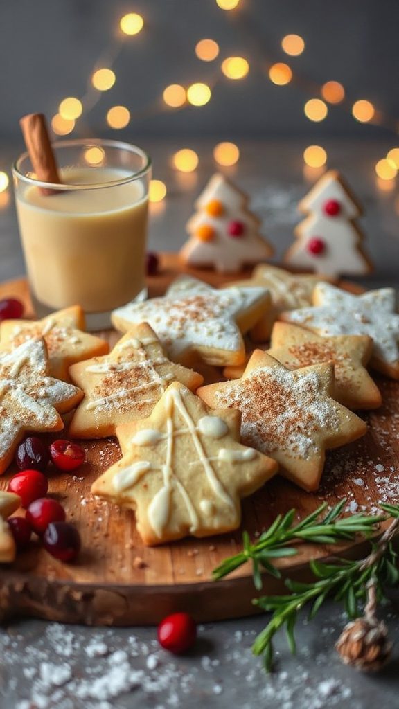 festive eggnog infused cookies