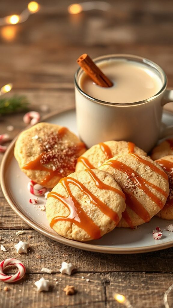 festive eggnog miso cookies