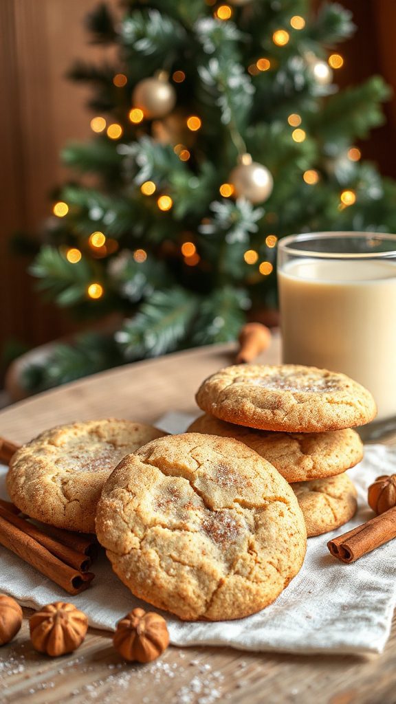 festive eggnog snickerdoodle bars