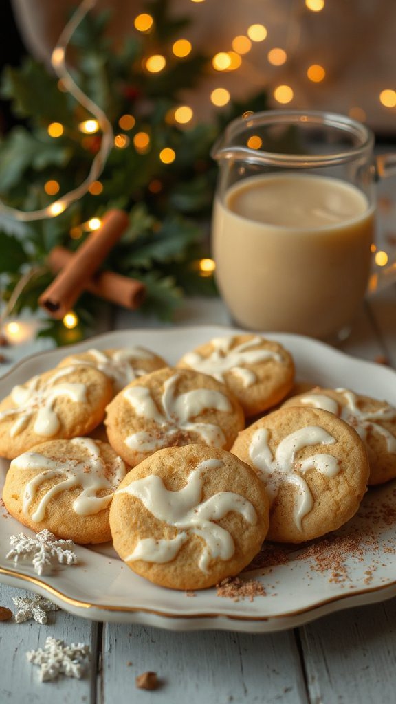 festive eggnog sugar cookies