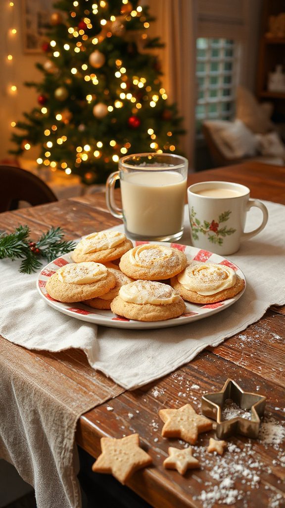 festive eggnog sugar cookies