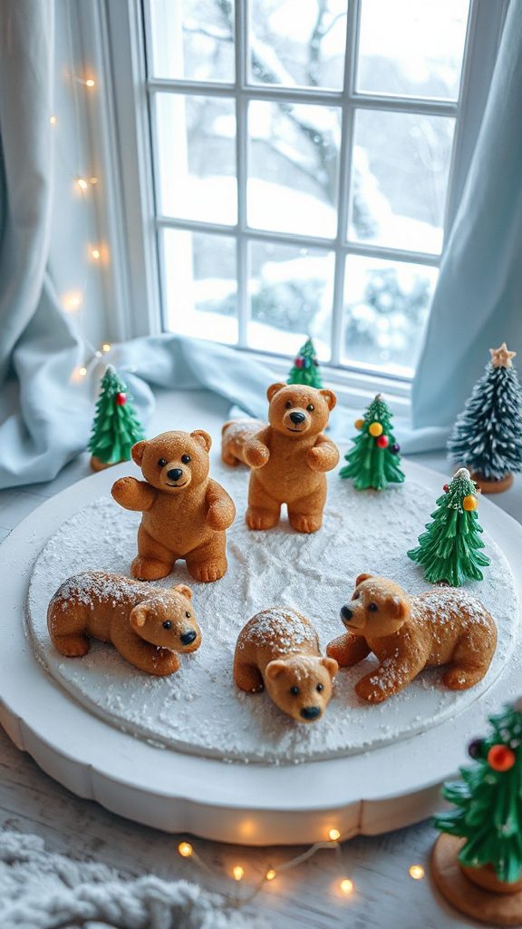 festive gingerbread bear cookies