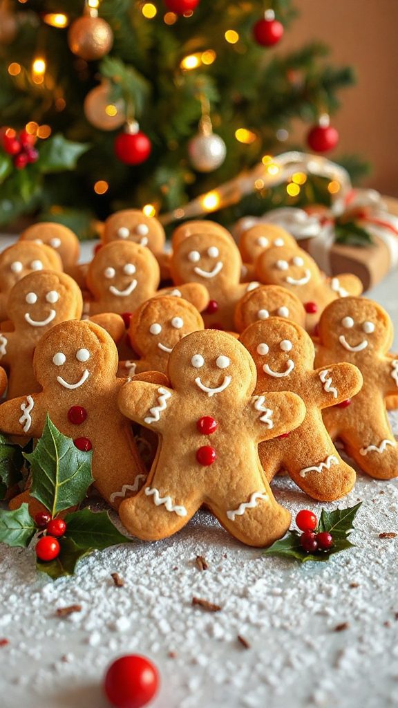 festive gingerbread men baking
