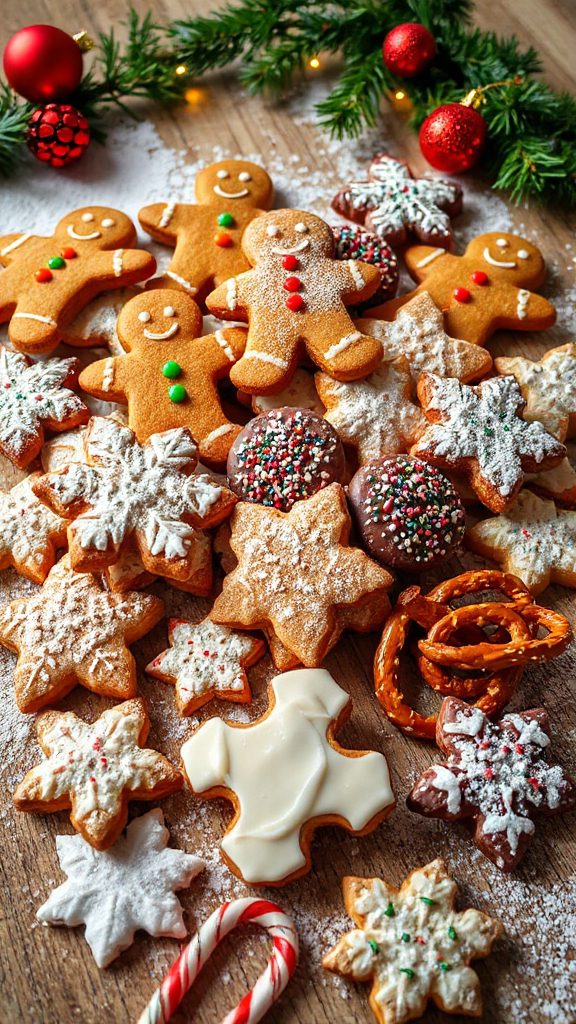 festive gingerbread men cookies
