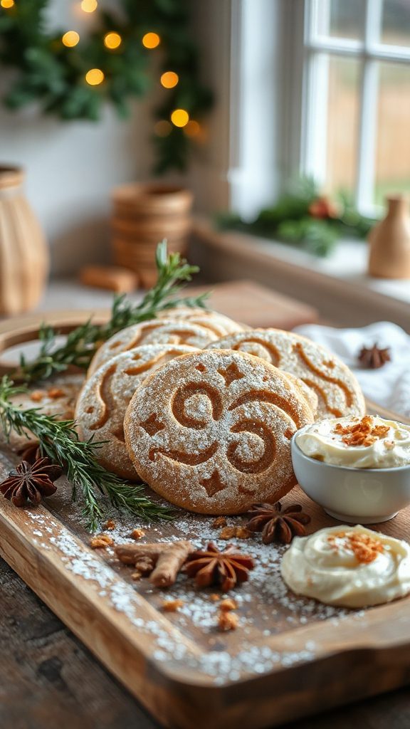 festive gingerbread wafer cookies