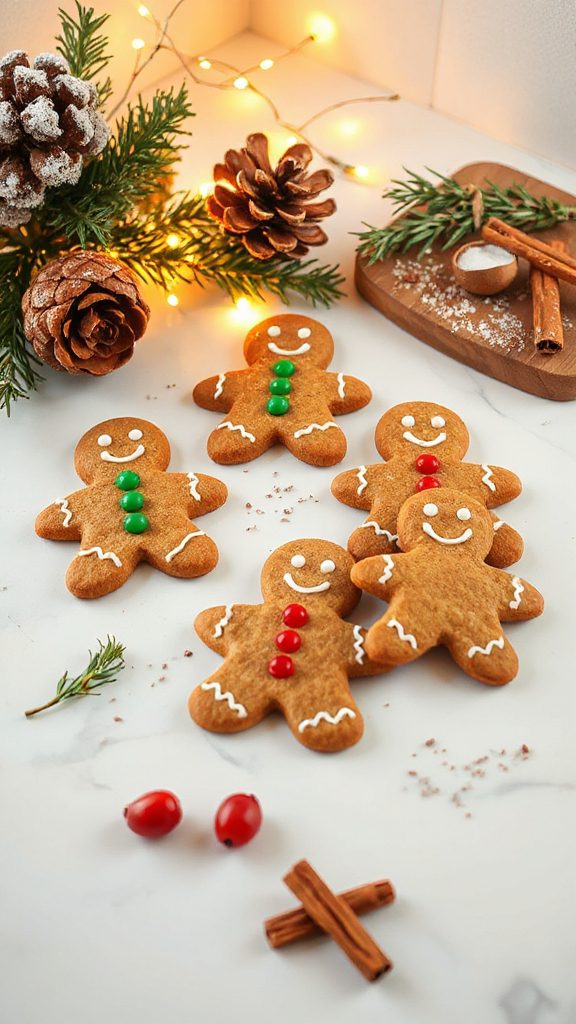 festive gluten free gingerbread cookies