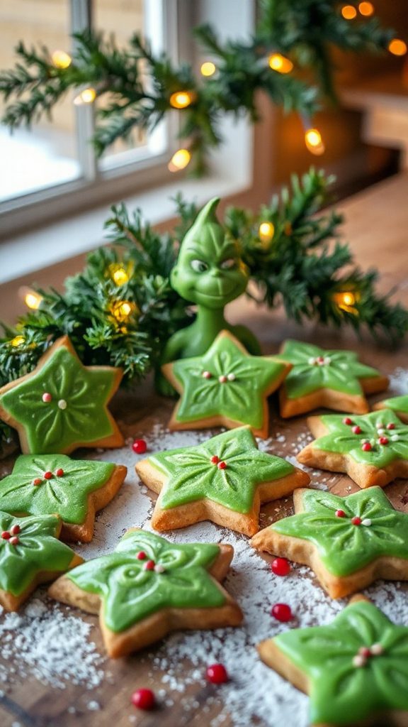 festive green butter cookies
