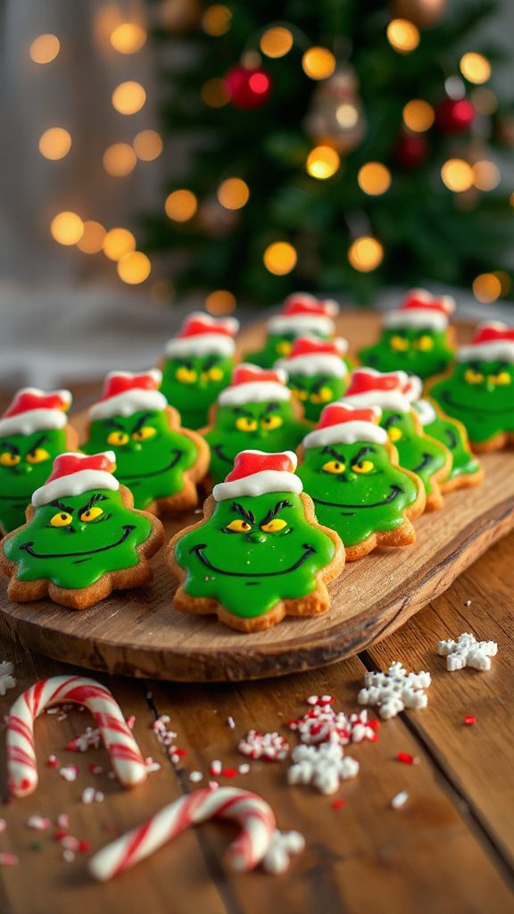 festive green gingerbread cookies