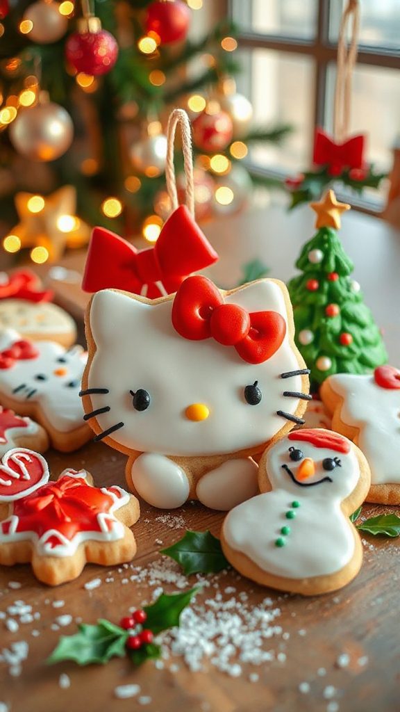 festive hello kitty cookies