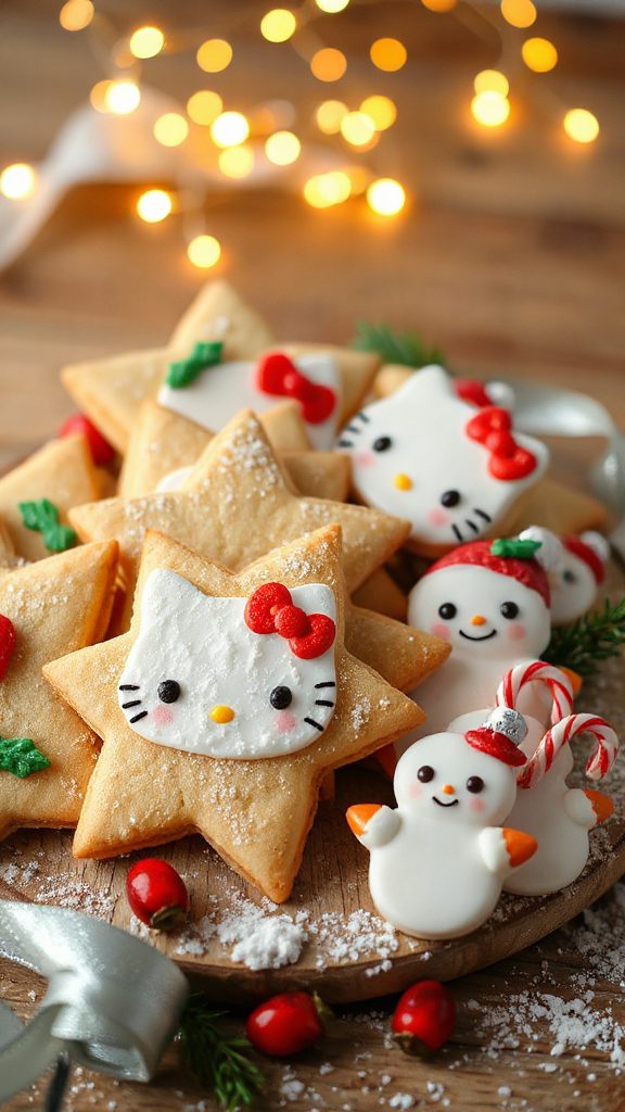 festive hello kitty cookies