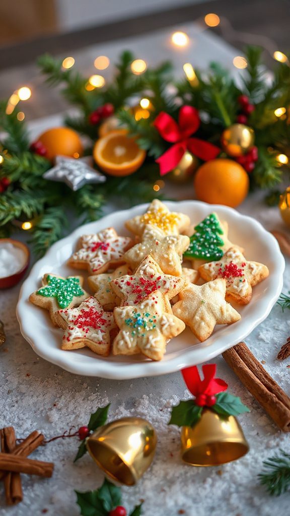festive holiday bell cookies
