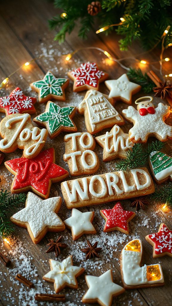 festive joyful christmas cookies
