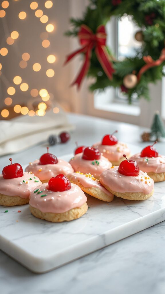festive maraschino cherry cookies festive maraschino cherry cookies