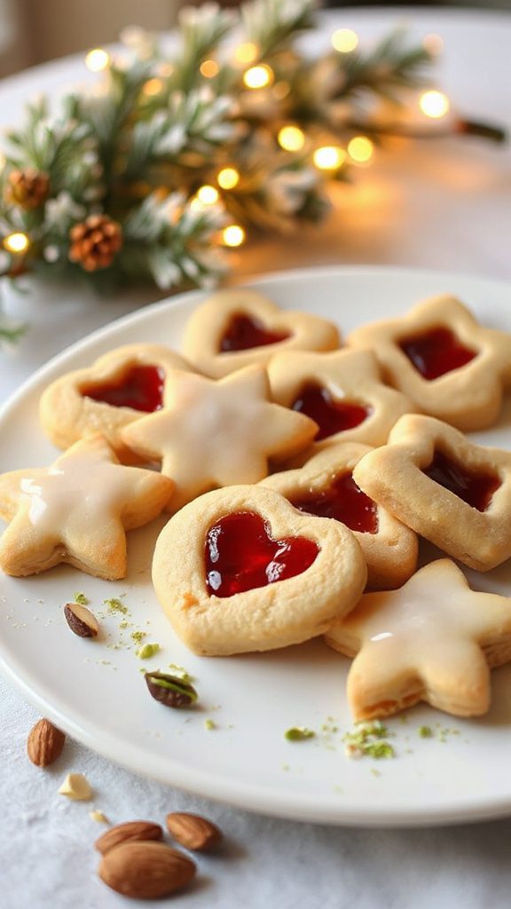 festive marzipan sandwich cookies