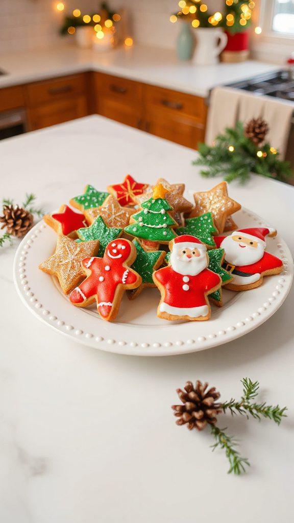 festive mini sugar cookies