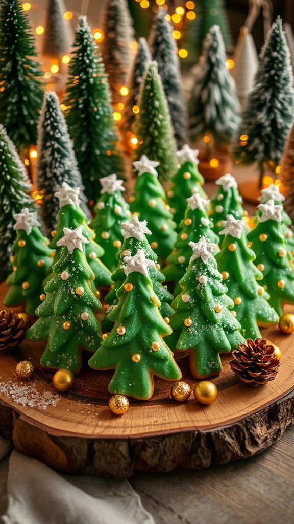 festive miniature tree cookies festive miniature tree cookies