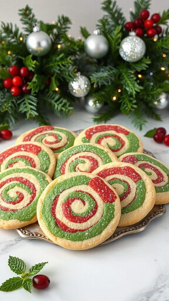 festive mint chocolate cookies