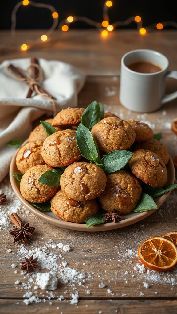 festive molasses sage cookies