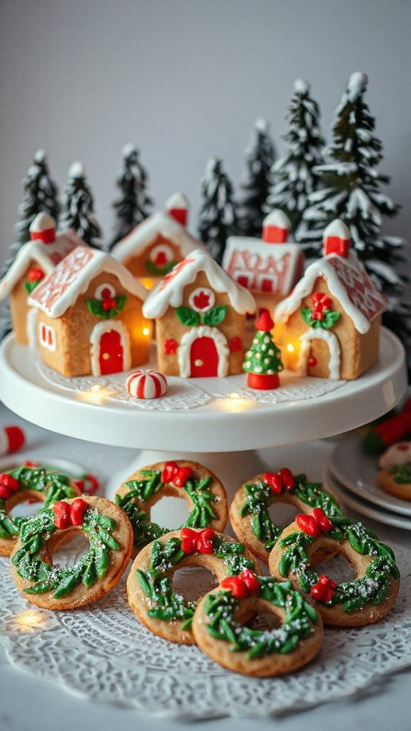 festive no bake wreath cookies