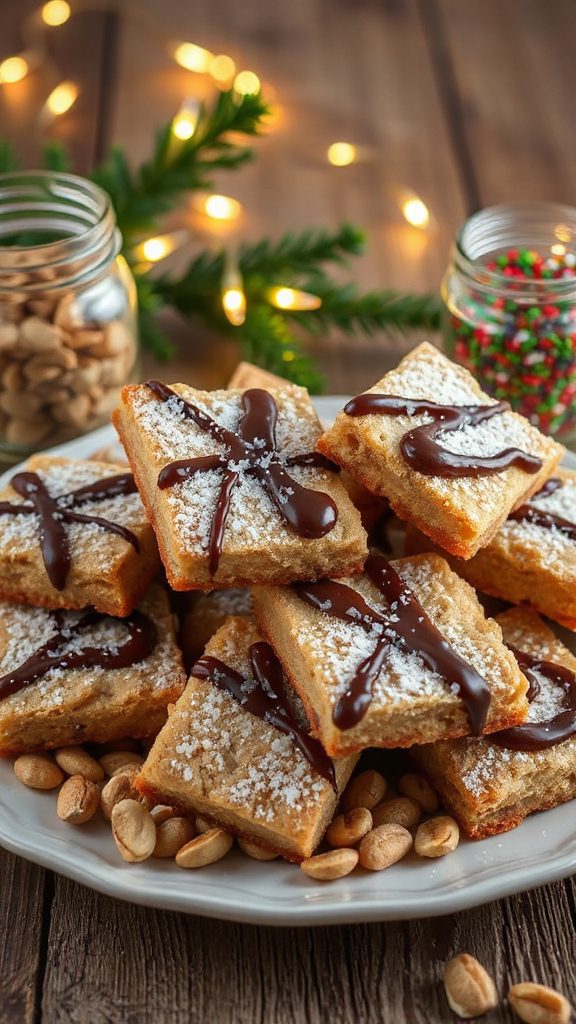 festive peanut butter bars