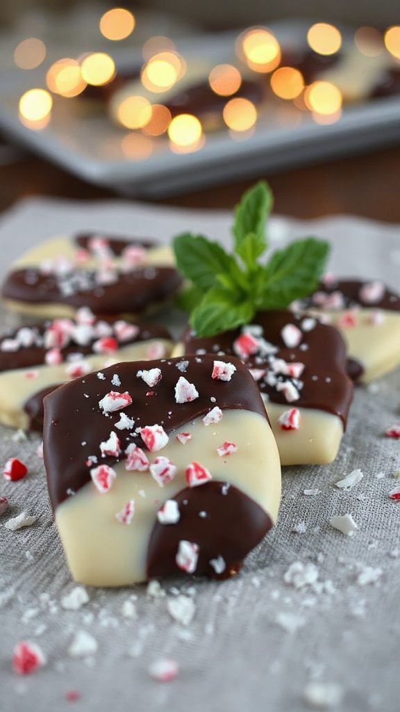 festive peppermint chocolate cookies