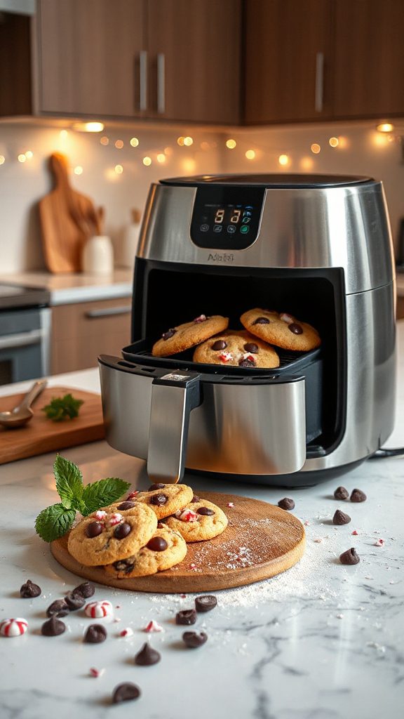 festive peppermint chocolate cookies