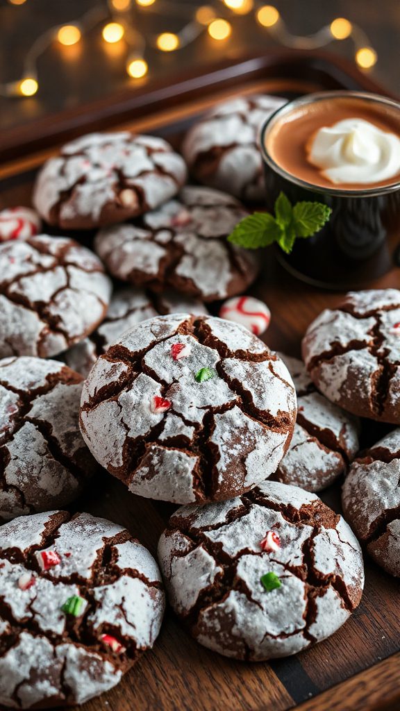 festive peppermint chocolate cookies