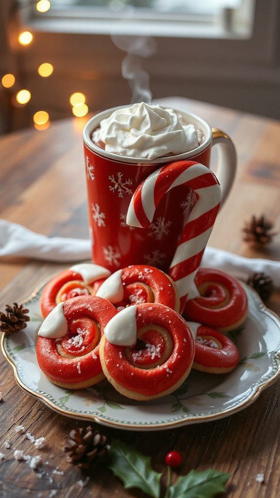 festive peppermint chocolate cookies