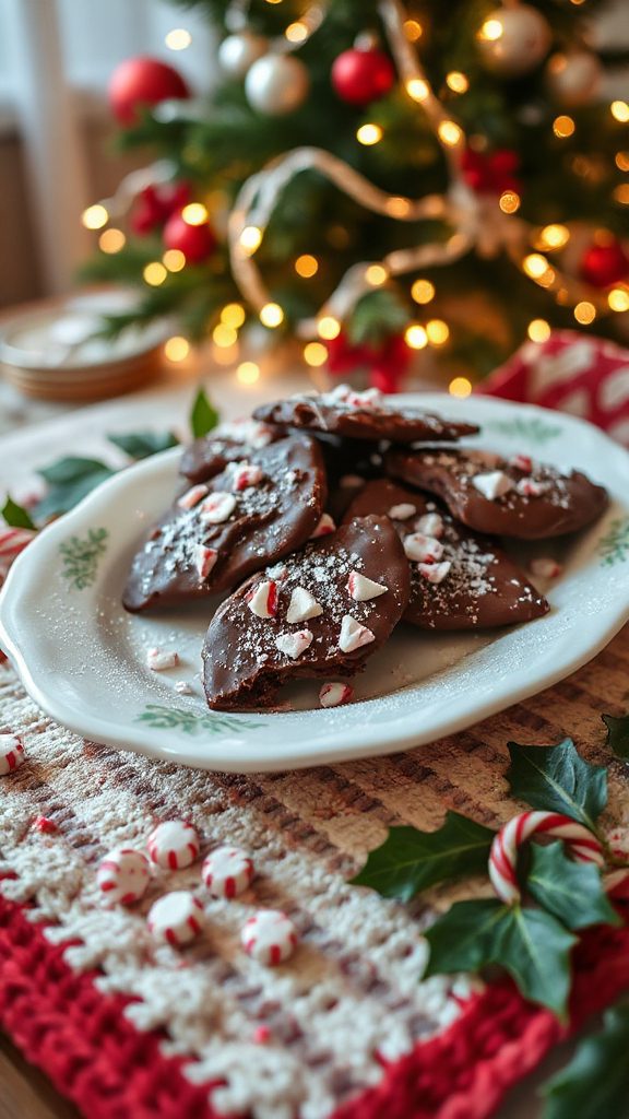 festive peppermint chocolate cookies