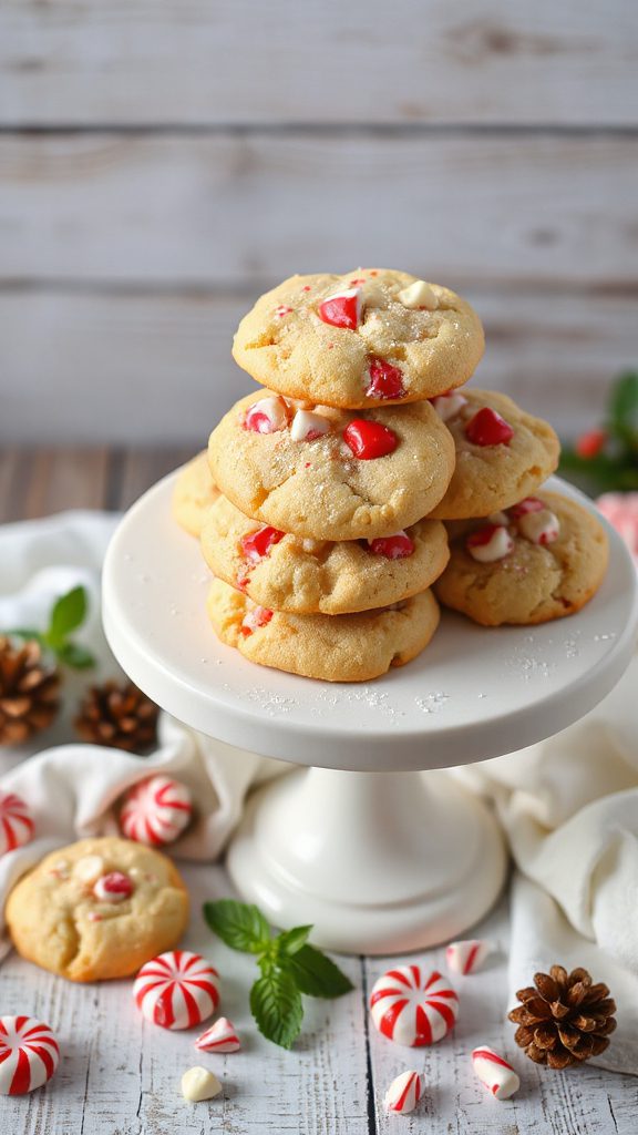 festive peppermint chocolate cookies