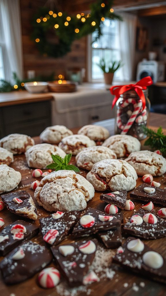 festive peppermint chocolate treats