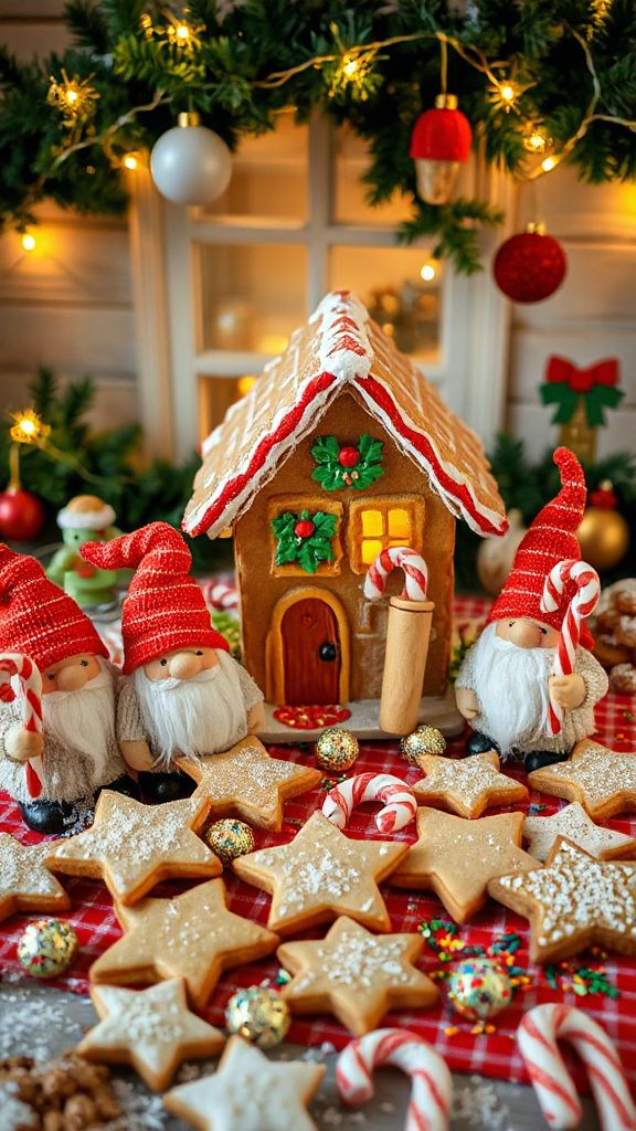 festive peppermint gnome cookies
