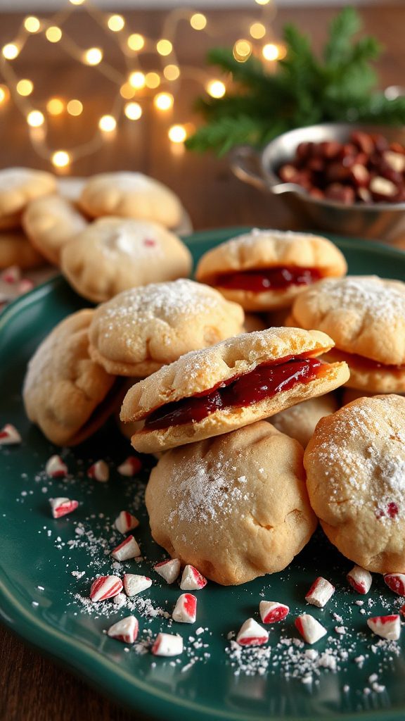 festive peppermint red bean cookies