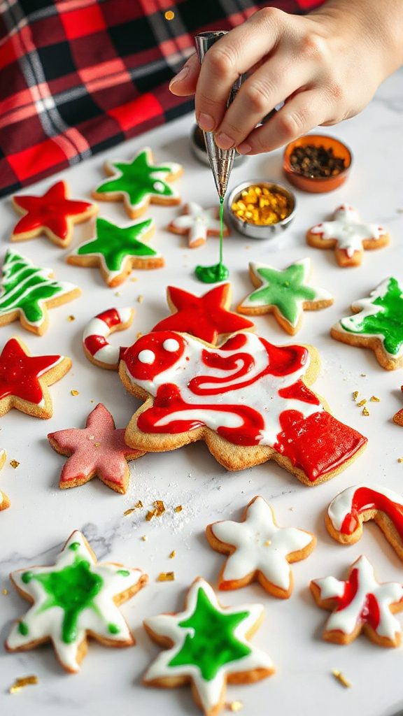 festive plaid striped cookies festive plaid striped cookies