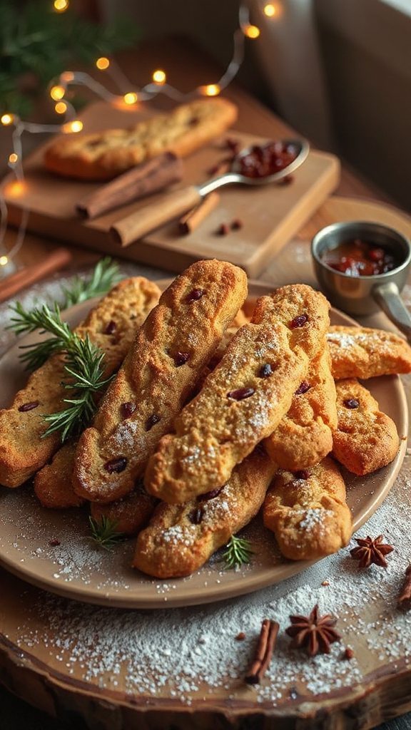 festive red bean biscotti