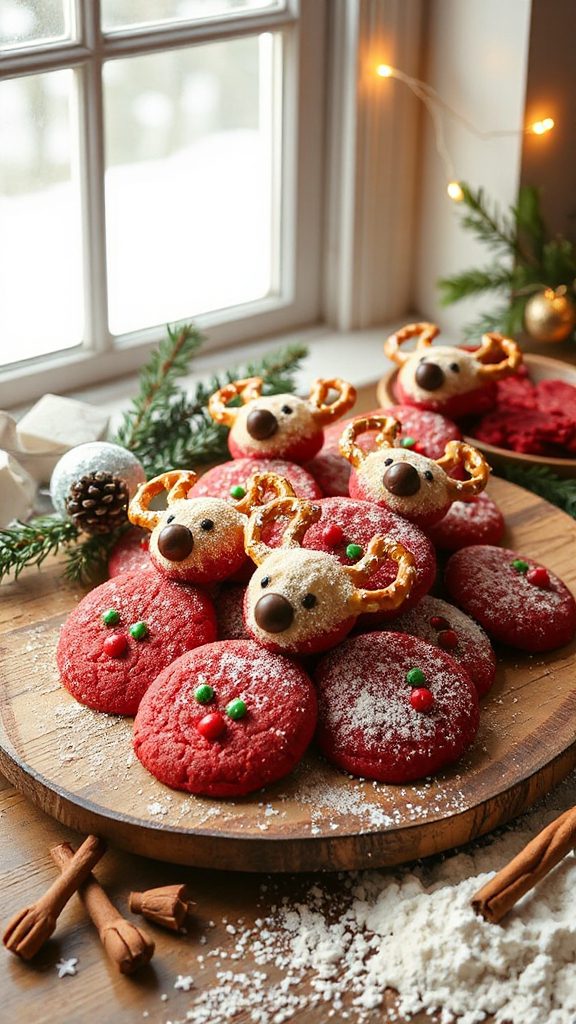 festive red velvet cookies