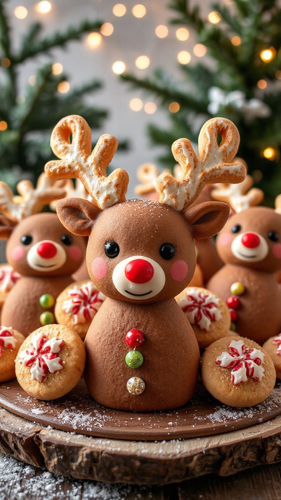 festive reindeer shaped cookies festive reindeer shaped cookies