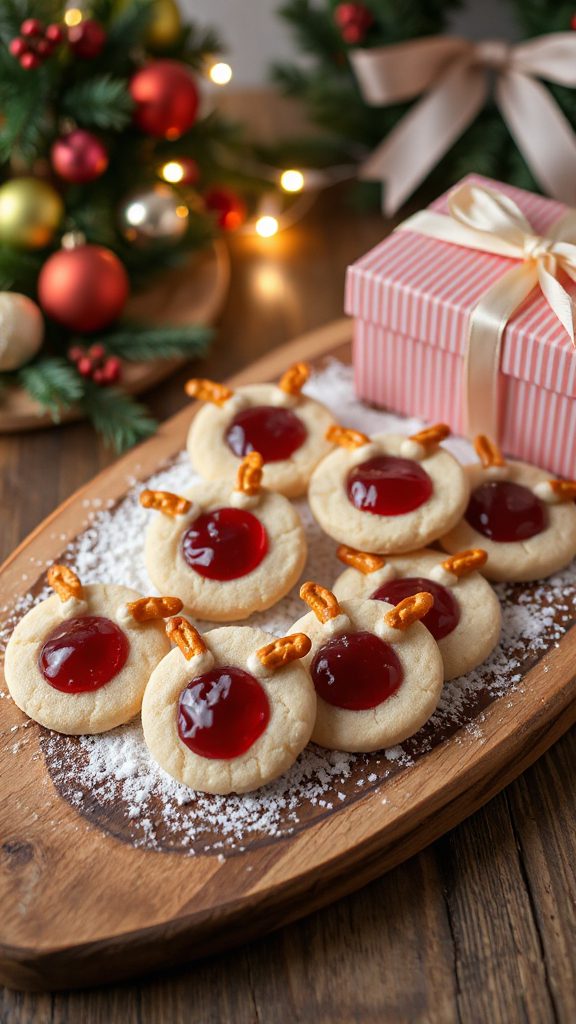 festive reindeer shaped cookies festive reindeer shaped cookies