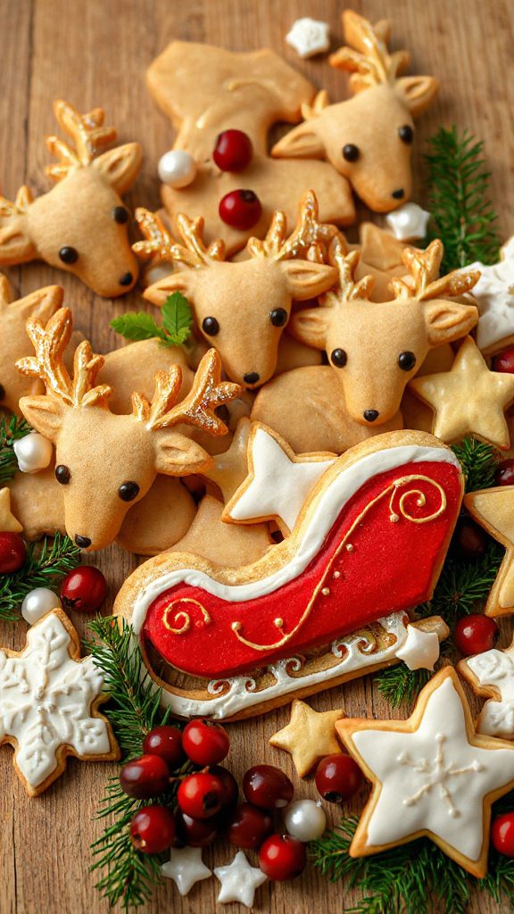 festive reindeer sleigh cookies festive reindeer sleigh cookies