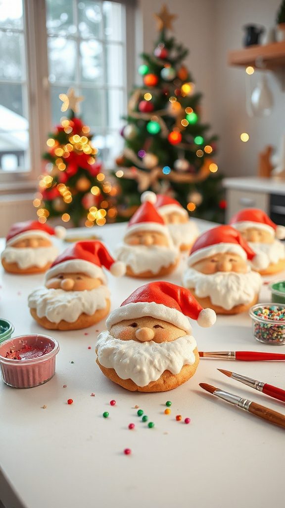 festive santa claus cookies