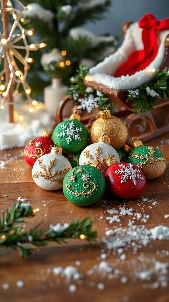 festive sleigh shaped cookies